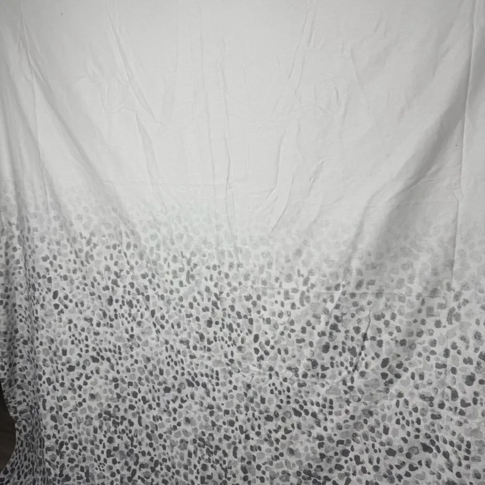 Leopard Glam Home Bath Shower Curtain Ombre Gray - Threshold 100% Cotton, Woven